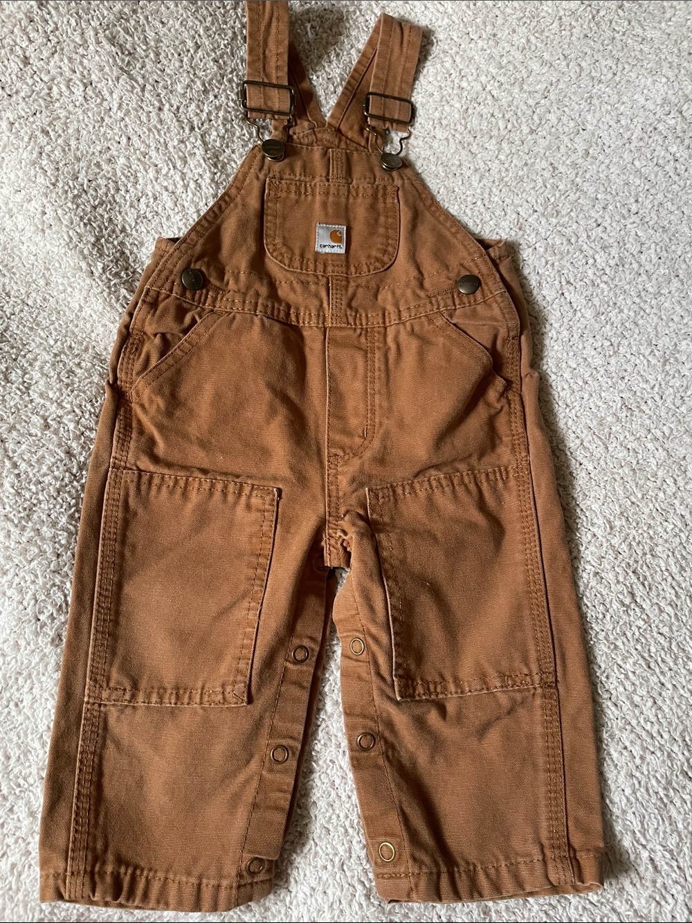 Carhartt Toddler Duck Canvas Overalls in Carhartt Brown Baby Boy EUC